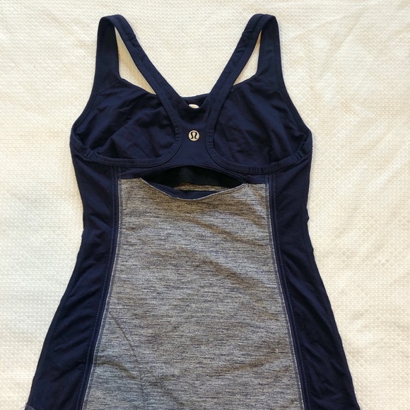 Lululemon Racerback Tank Blue and Gray Flattering - Picture 4 of 8